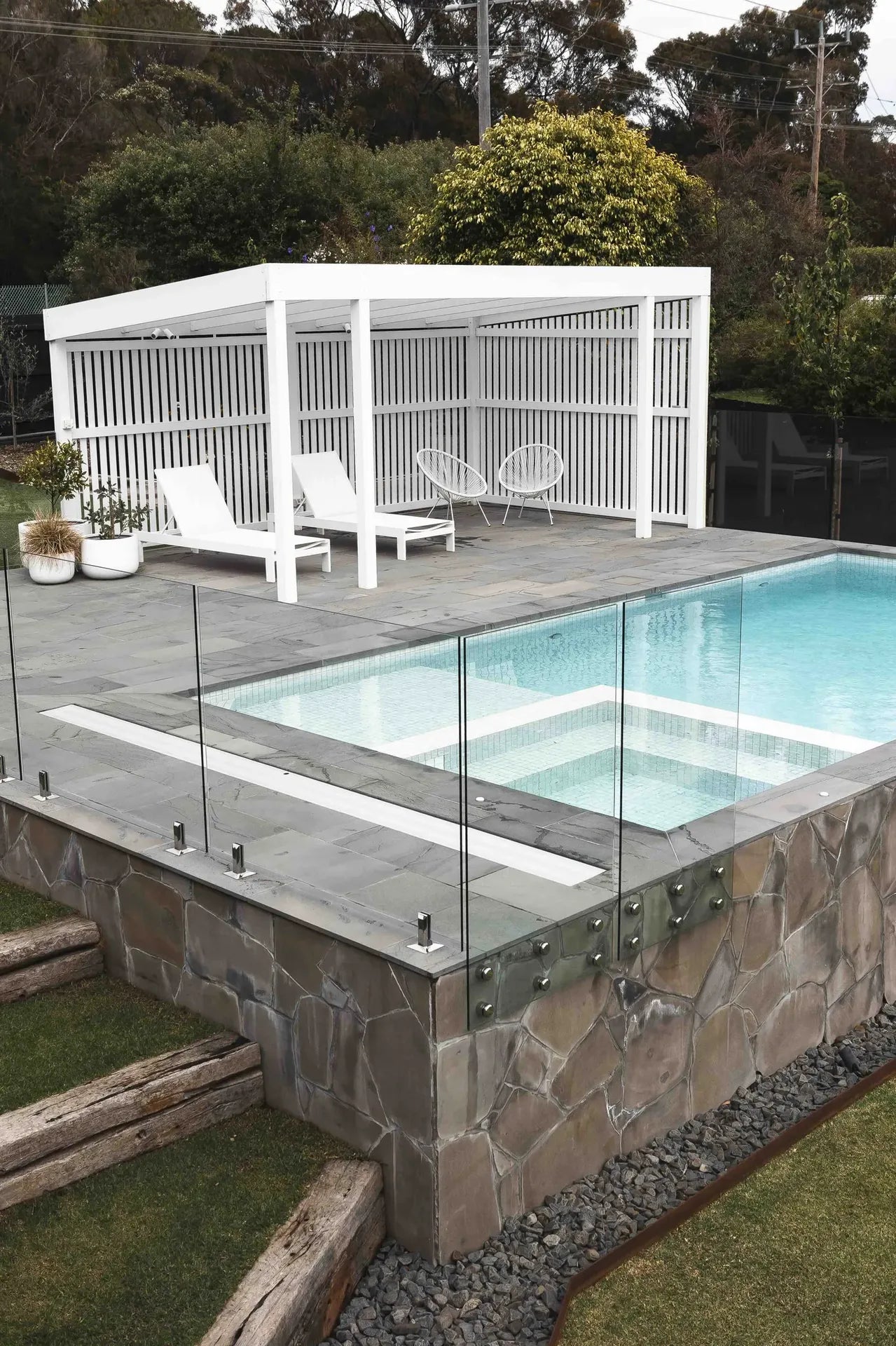 Dromana concrete pool with views by Fine Art Pools