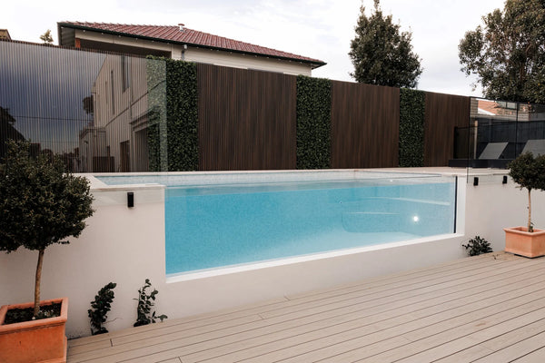 Preston concrete pool and spa combination by Fine Art Pools