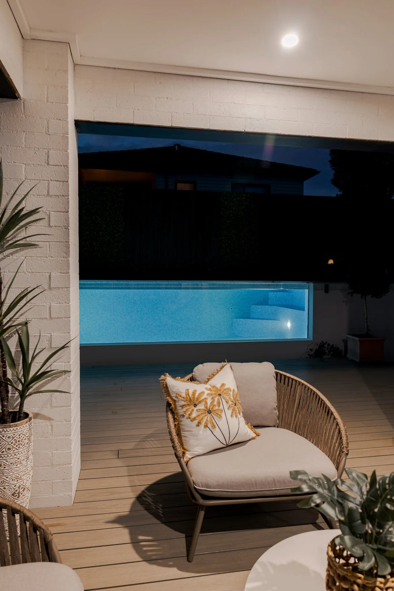 Preston concrete pool and spa combination by Fine Art Pools