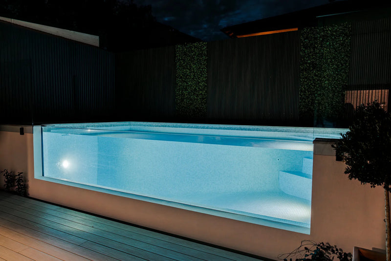 Preston concrete pool and spa combination by Fine Art Pools
