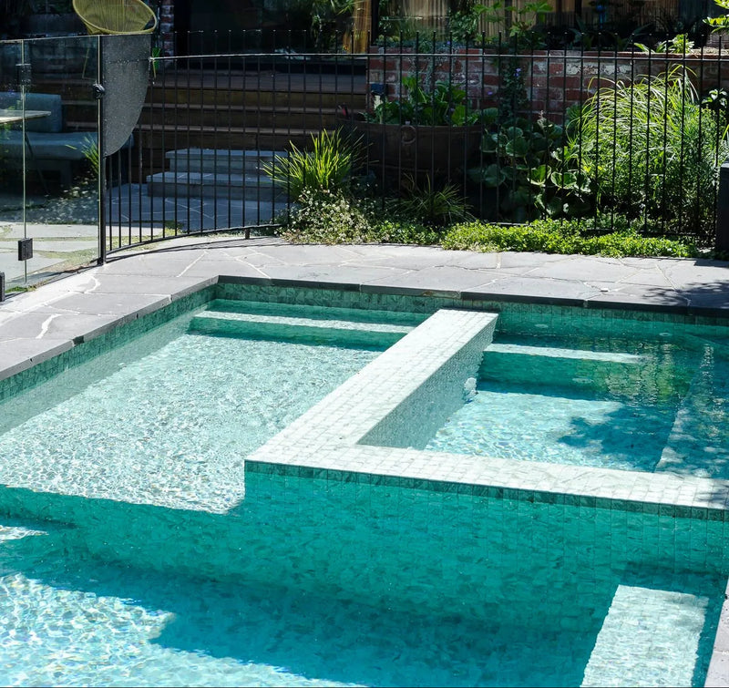 Elwood family concrete pool with sunken spa by Fine Art Pools