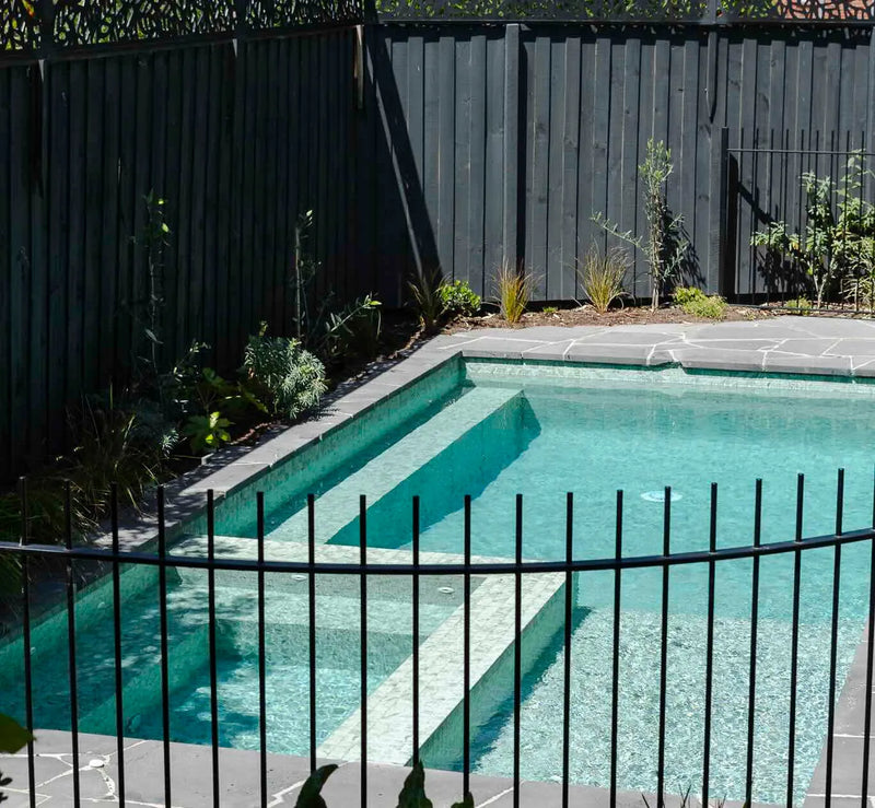 Elwood family concrete pool with sunken spa by Fine Art Pools