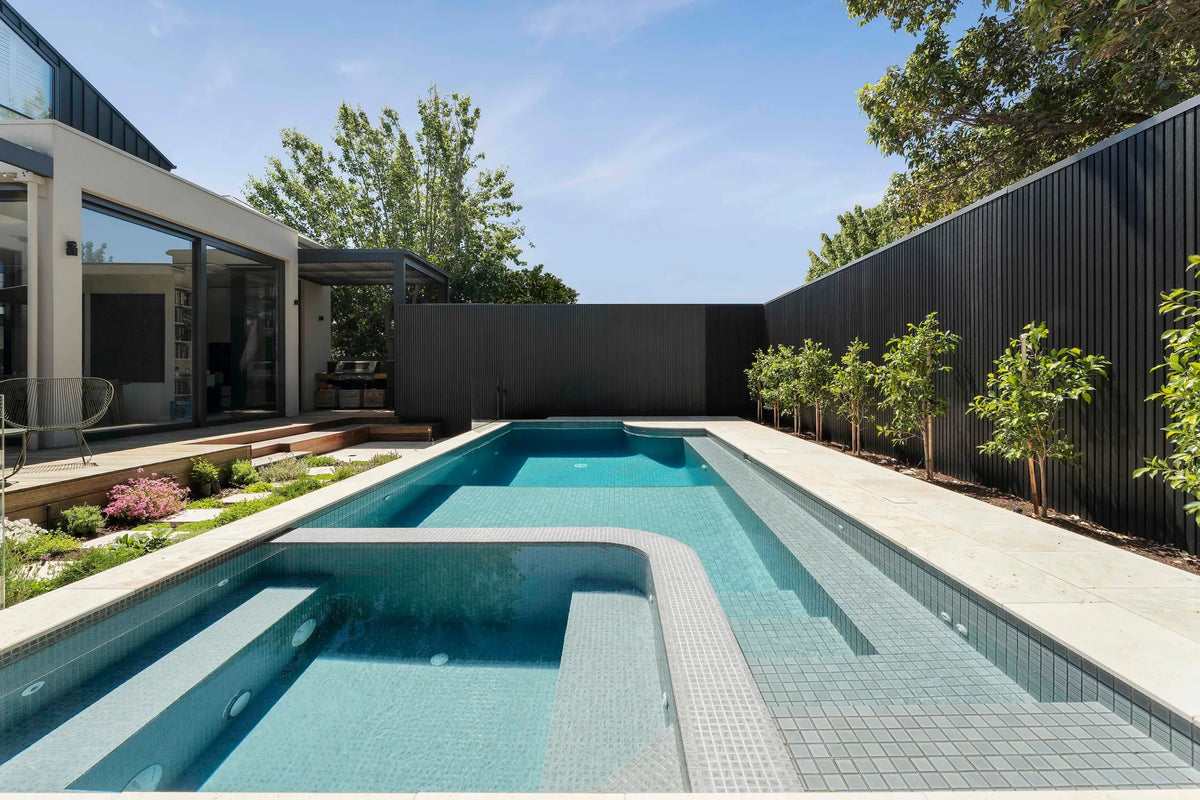 Elsternwick concrete pool and spa combination by Fine Art Pools
