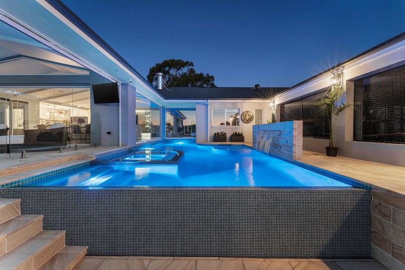 Kilmore curved concrete pool by Fine Art Pools