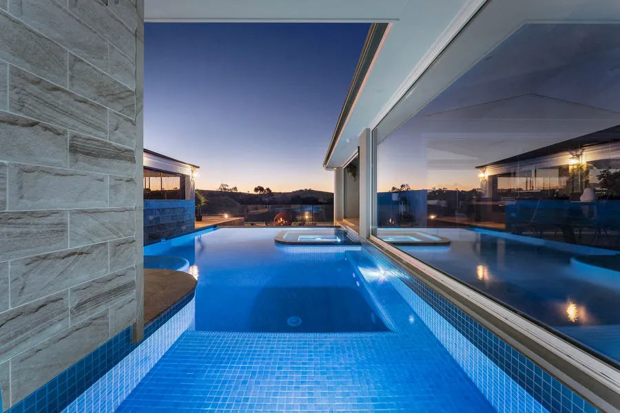Kilmore curved concrete pool by Fine Art Pools