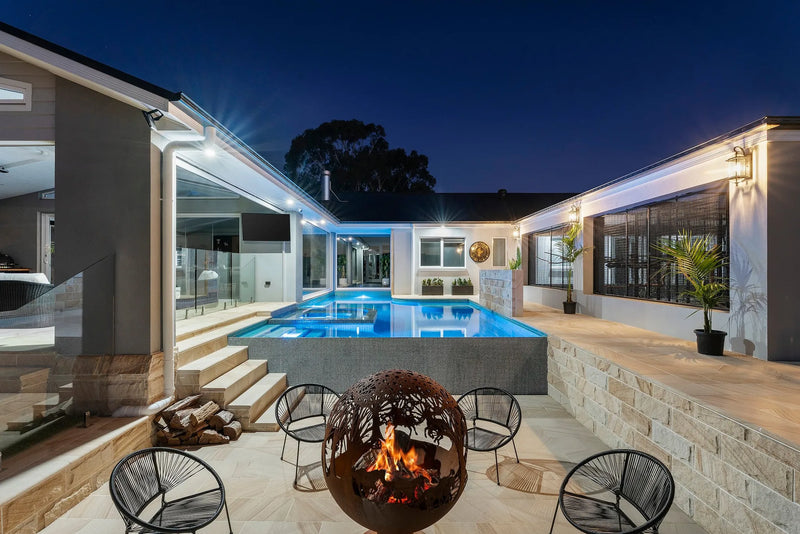 Kilmore curved concrete pool by Fine Art Pools