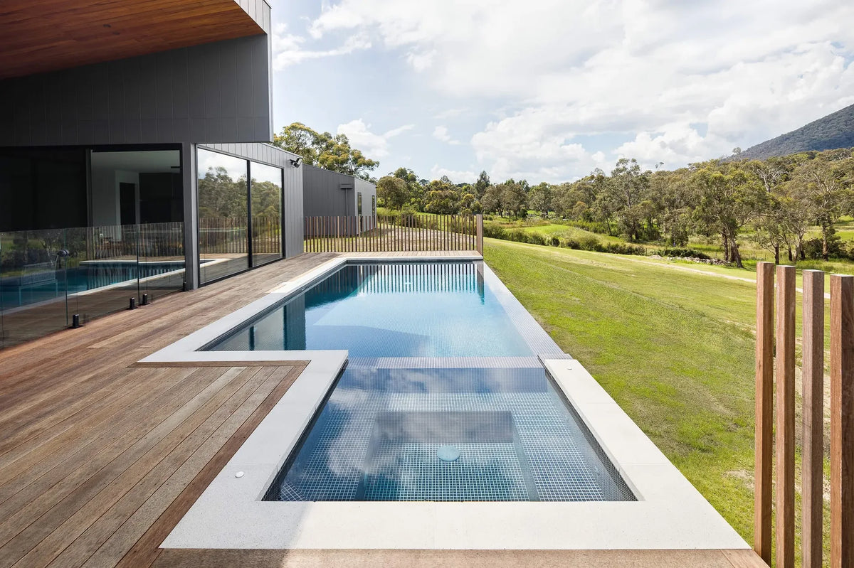 Kilsyth infinity edge concrete pool by Fine Art Pools