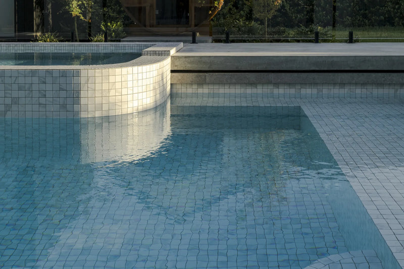 Pascoe Vale curved concrete pool and raised spa by Fine Art Pools