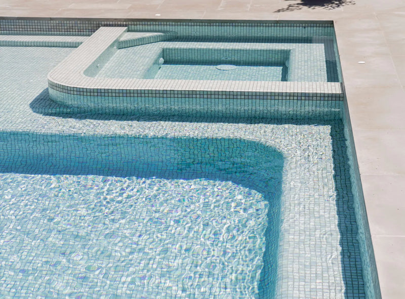 Preston concrete pool and spa combination by Fine Art Pools