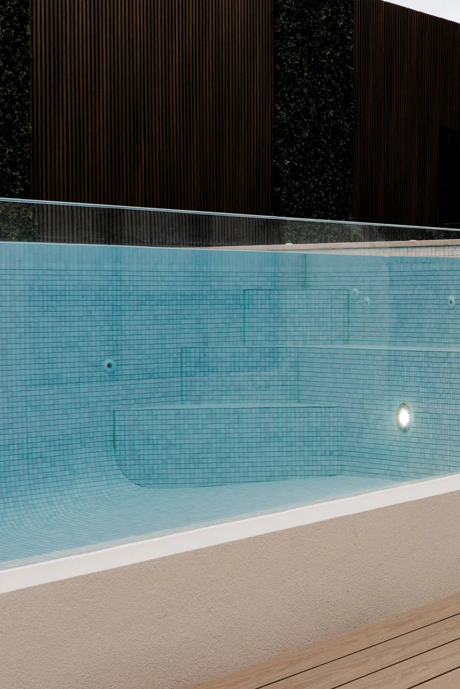Preston concrete pool and spa combination by Fine Art Pools